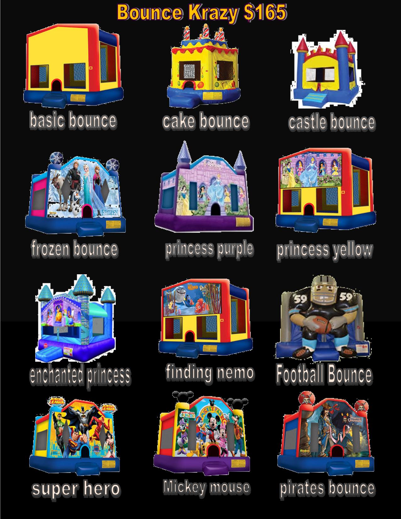 Disney and Fantasy Bounce Houses