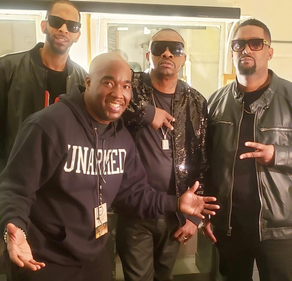 DJ Krazy T with K-Ci Hailey of K-Ci and Band