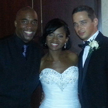 Bride and Groom with DJ